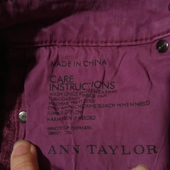 Purple Ann Taylor Modern fit jeans size 0P - Picture 4 of 5